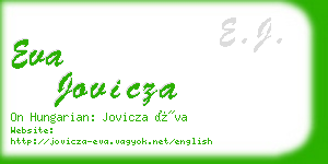 eva jovicza business card